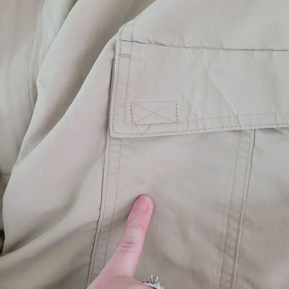 World Wide Sportsman Nylon Fishing Convertible Pants size 3X Cream Zip Off Legs